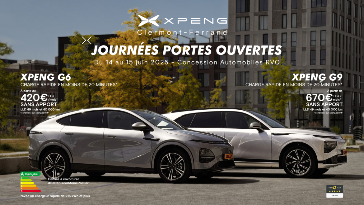 Journées Portes Ouvertes du 14 au 15 juin : Essayez nos véhicules XPENG